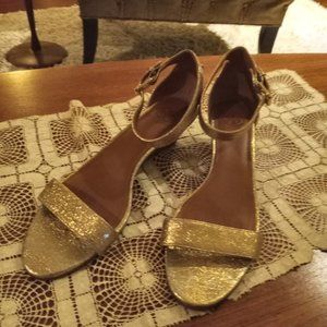 Tory Burch Gold Wedge Sandals